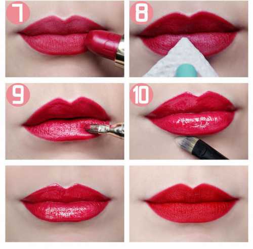 Как красить губы помадой фото: поможем