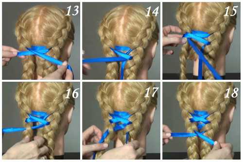 Как вплести в косу ленту