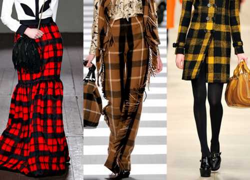 Тренд − юбка в клетку фото