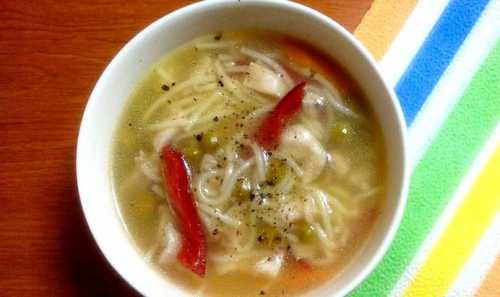 Суп на овощном бульоне