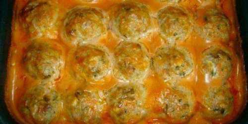 Ежики в духовке с подливкой