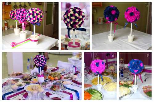 Украшения на свадьбу своими руками: из чего и как