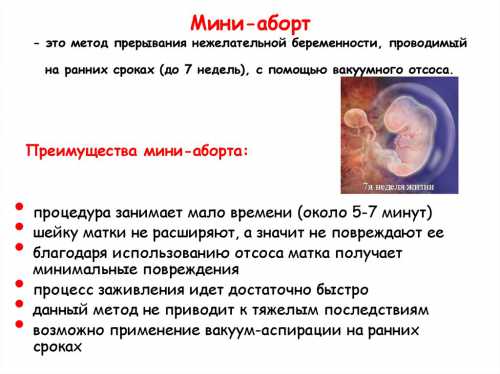 Прерывание беременности на ранних сроках