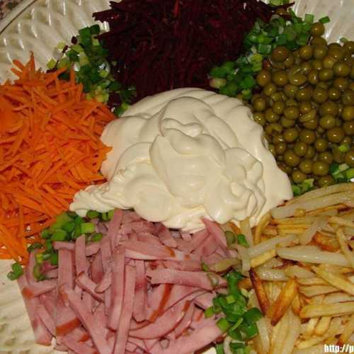 Салат Козел в огороде