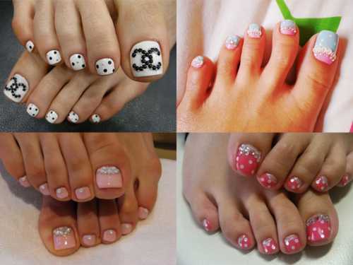 Модный красивый педикюр