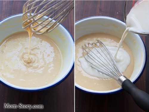 Подавайте с вареной сгущенкой, жидким шоколадом или просто со сметаной