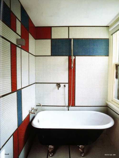 Ванная, вдохновленная Мондрианом