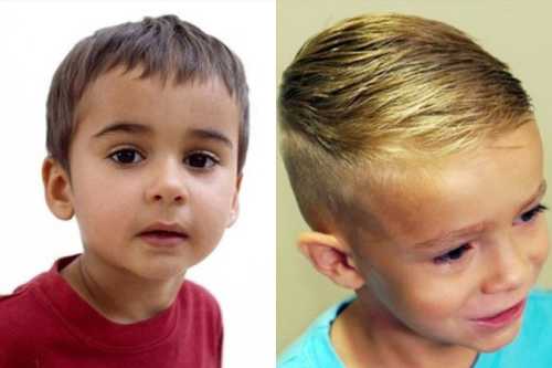 Для того, чтобы разнообразить стиль малыша, достаточно изменить пробор или убрать челку наверх