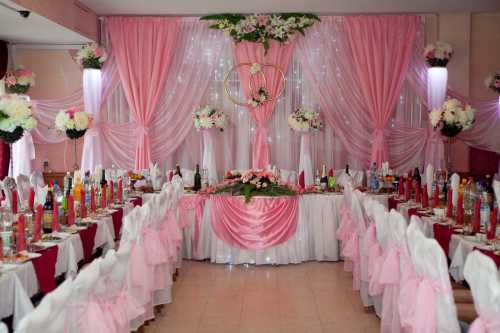 Украшение зала на свадьбу: фото вариантов