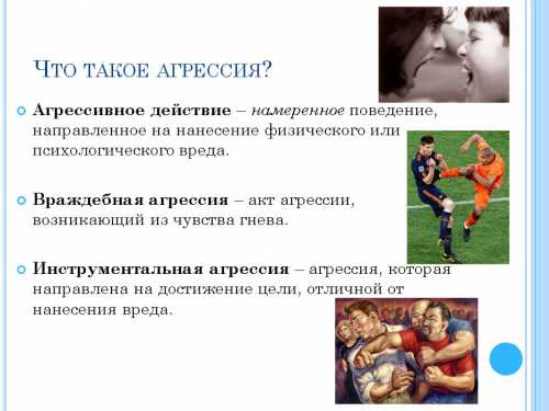 Существует достаточно много способов классификации агрессивных проявлений